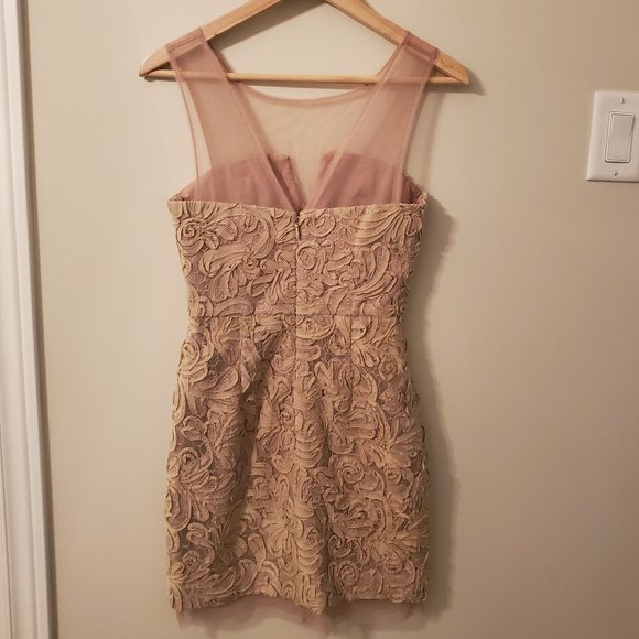 BCBG Nude Floral Dress - Picture 2 of 4